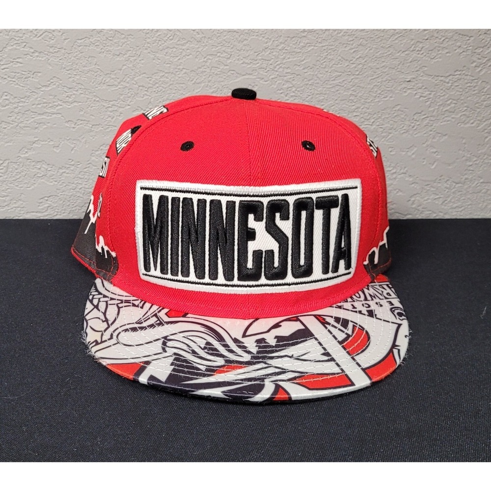 Malaki Minnesota  Minneapolis Saint Paul SnapBack Baseball Hat Cap Red Sports